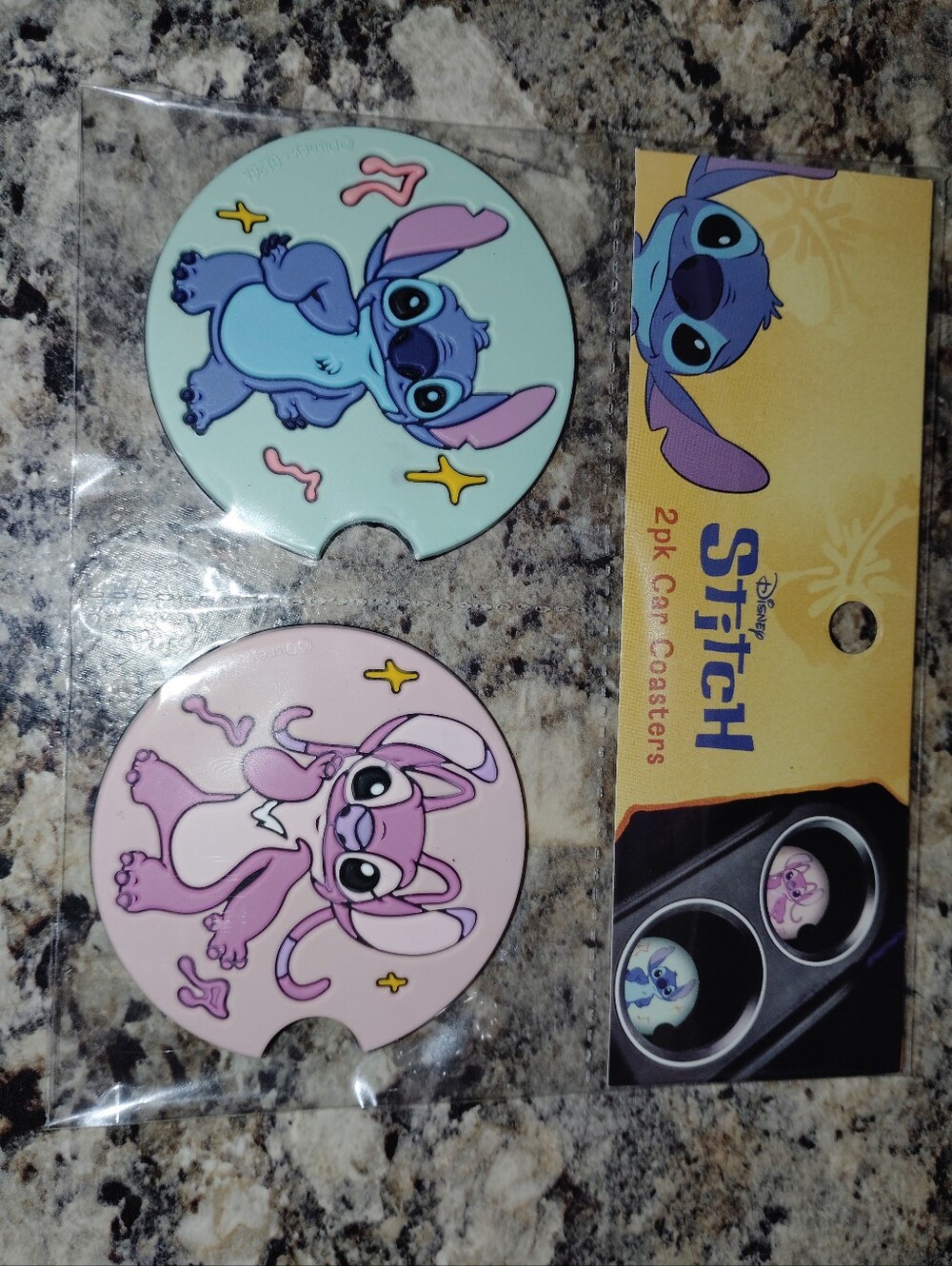 SpongeBob, Patrick & Garfield Car Coaster Set + Disney Stitch - Picture 2 of 5